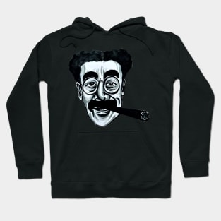 Groucho Marx Illustration with cigar Hoodie